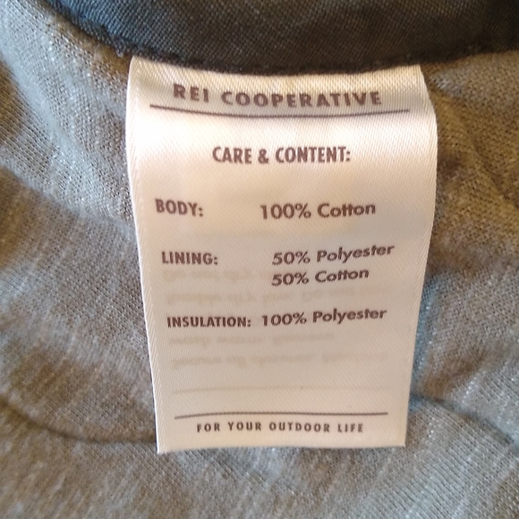 NWT REI Co-Op Norseland Insulated Army Cot Green Quilted Corduroy Medium Jacket - Picture 7 of 10
